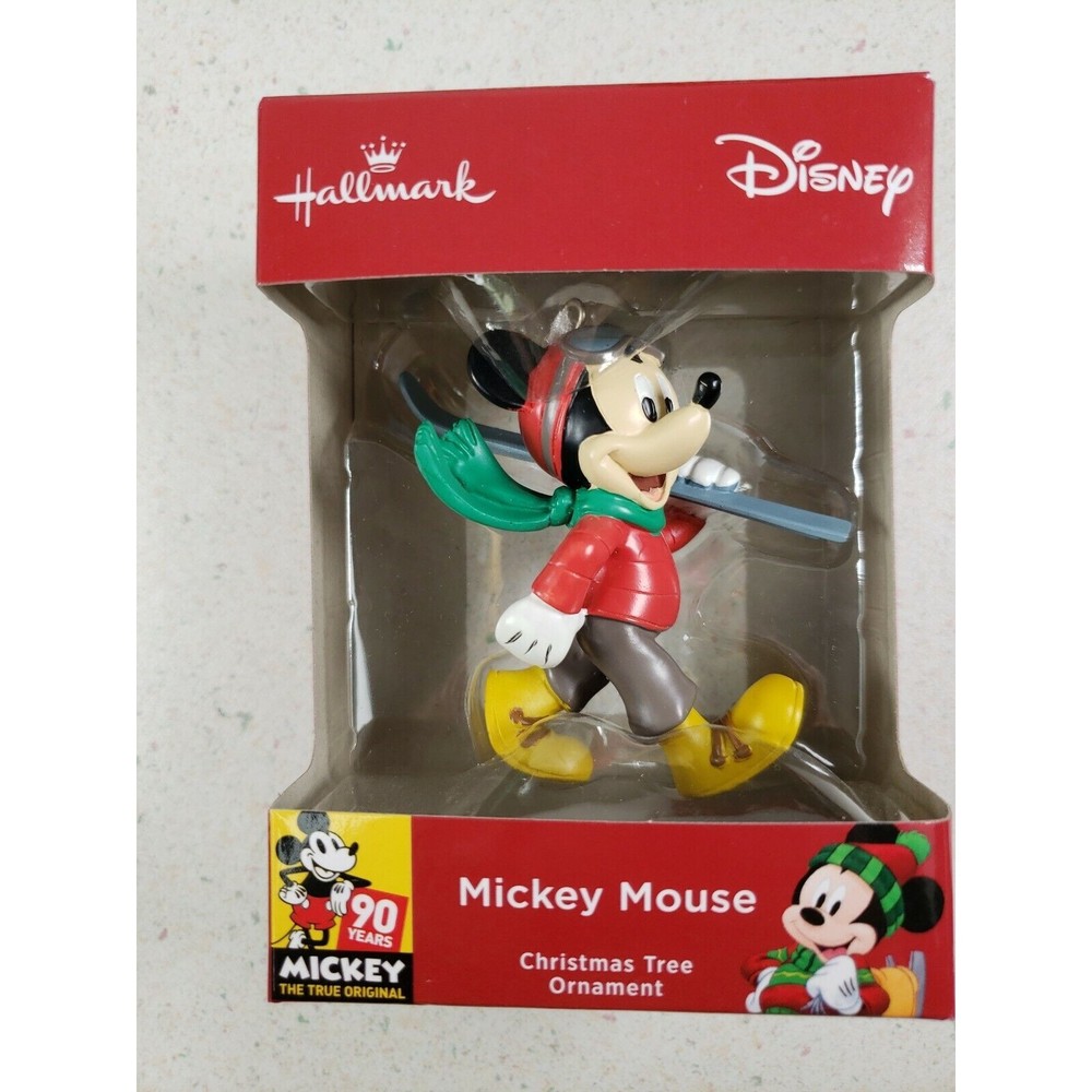 HALLMARK Mickey Mouse 90 Years Skiing Christmas Tree Disney Ornament NEW Sealed